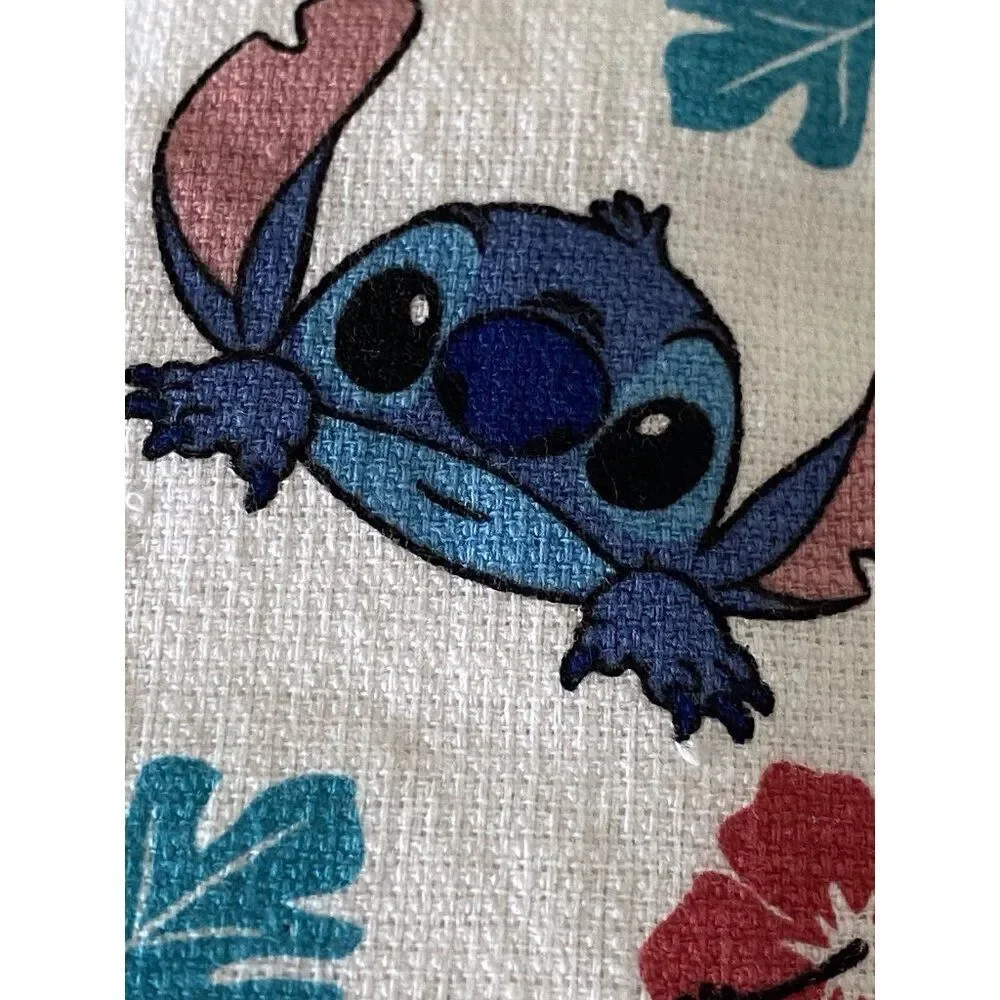 2‎ Pack Disney Stitch Faces Kitchen Towels Pineapple Hibiscus Tropical 16 X 26”